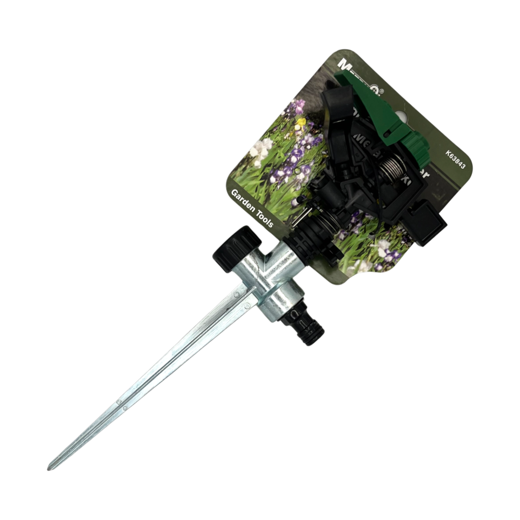 ASPERSOR DE RIEGO PLASTICO CON ESTACA DE METAL