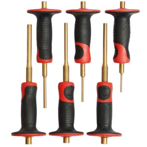 JUEGO DE PUNZONES DE BRONCE ANTI CHISPAS DE 6 PCS