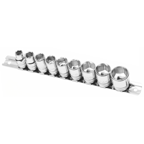JUEGO DE COPAS 1/4" | 10PCS (4, 4.5, 5, 5.5, 6, 7, 8, 9, 10, 11, 12, 13MM) BLISTER