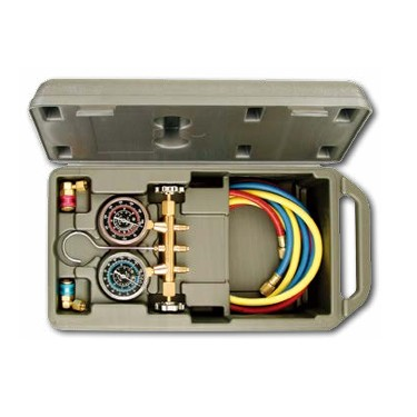 SET DE MANOMETROS PARA A/C R134A (COBRE)